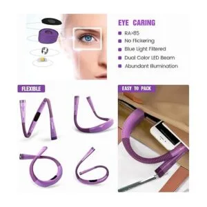 Glocusent Luz LED de lectura para el cuello luz de libro_4