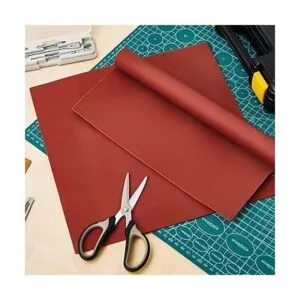 2 piezas de hoja de goma de silicona roja flexible de alta_4