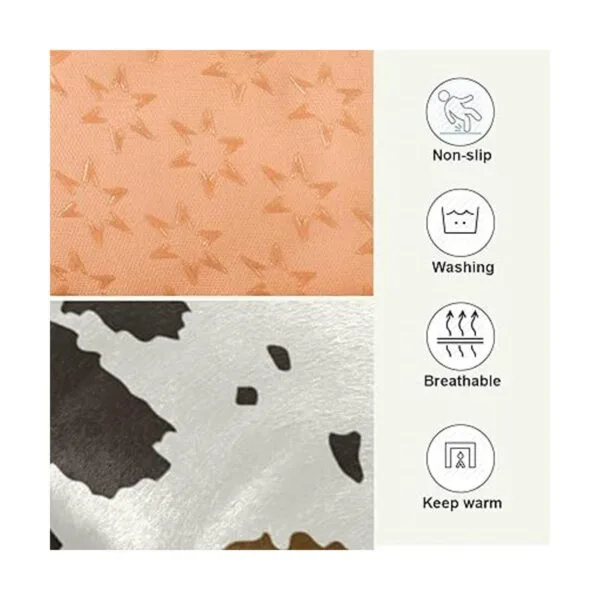 xigua Cama para perros con estampado de vaca suave y_4