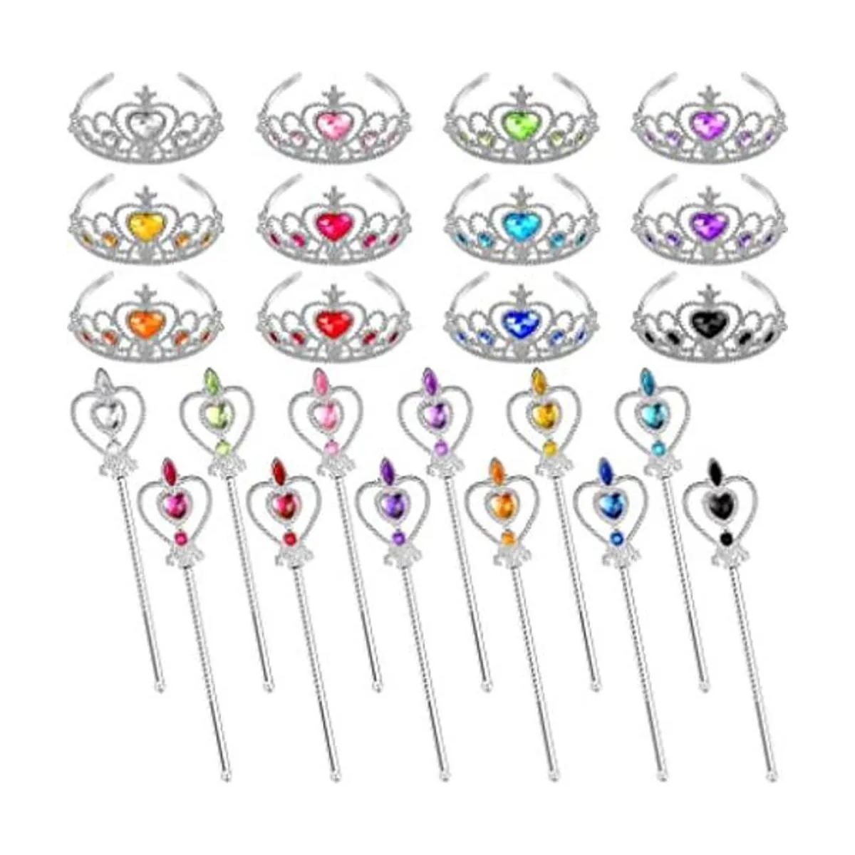 Tiaras y coronas de princesa varita y corona de corazón_1