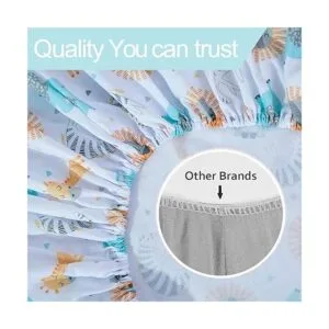 Bimocosy Juego de 4 sábanas bajeras para cuna 28 x 52_4