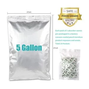Bolsas de Mylar de 5 galones con absorbentes de oxígeno de_2