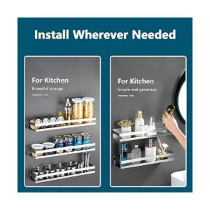 Estantes flotantes de almacenamiento de metal resistente_4