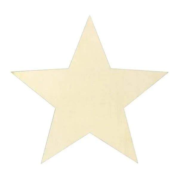 MAHIONG Paquete de 6 formas de estrella de madera de 12_4