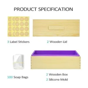 Artcome Moldes rectangulares de silicona para pan de jabón_2