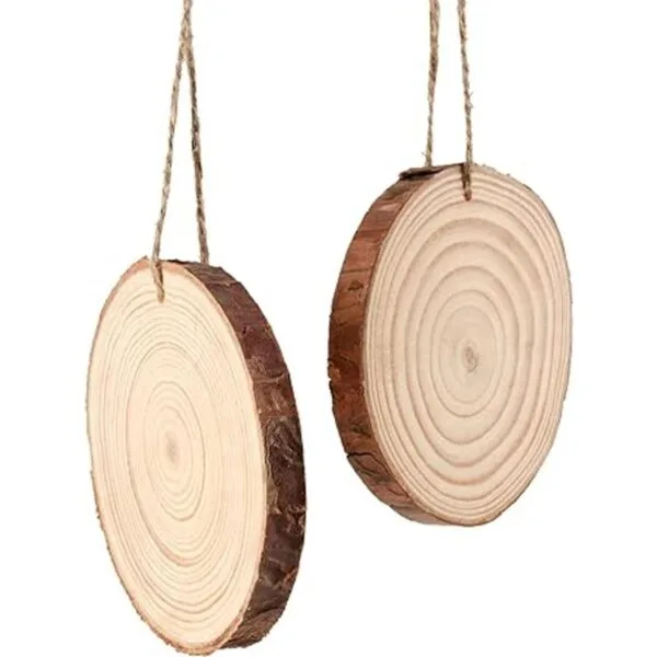 JOIKIT 50 piezas de rebanadas de madera natural de 3.5 a 4_5
