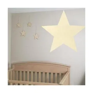 MAHIONG Paquete de 6 formas de estrella de madera de 12_5