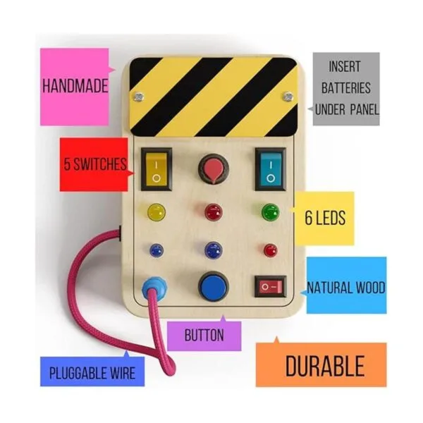 Montotoys Tablero ocupado para niños pequeños juguetes_3