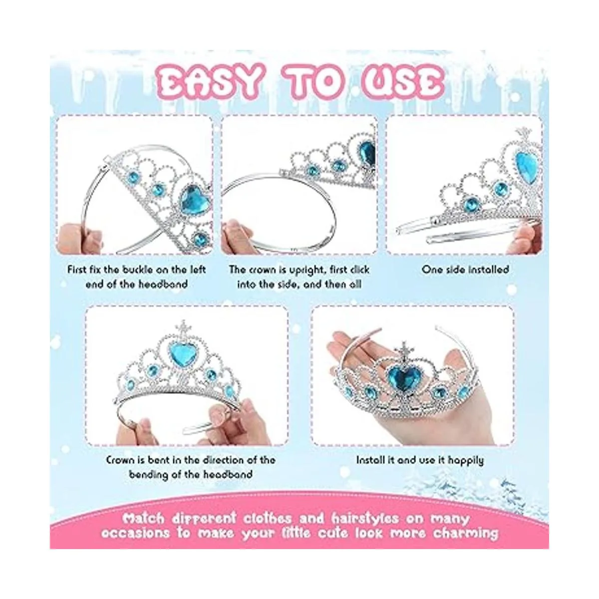 Tiaras y coronas de princesa varita y corona de corazón_4