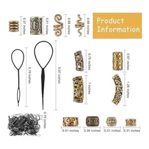 BEEFLYING 326 cuentas vikingas de barba de estilo_2