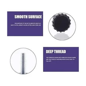 Swpeet 48 piezas de 9 tamaños M4 M5 M6 negro redondo macho_3