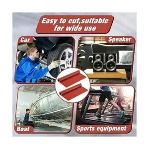 2 piezas de hoja de goma de silicona roja flexible de alta_5