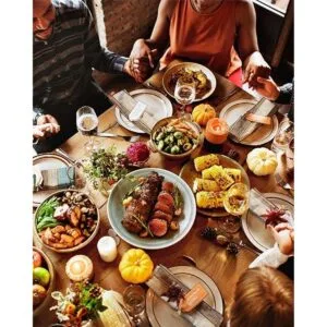 Kewadony Juego de 6 servilletas de tela verde azulado_3