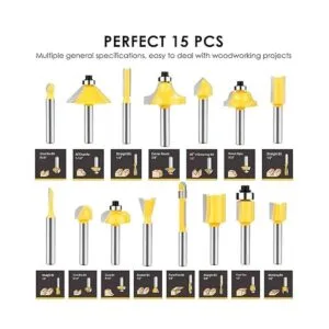 BAIDETS Juego de 15 brocas de carburo de tungsteno para_2