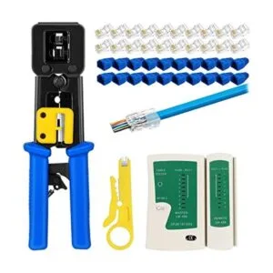 Kit de herramientas de crimpado RJ45 Pass Thru Cat5 Cat5e_1