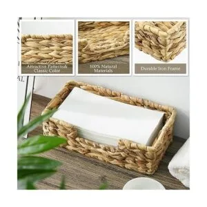 2 servilletas de jacinto de agua cestas de mimbre_3