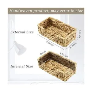 2 servilletas de jacinto de agua cestas de mimbre_2