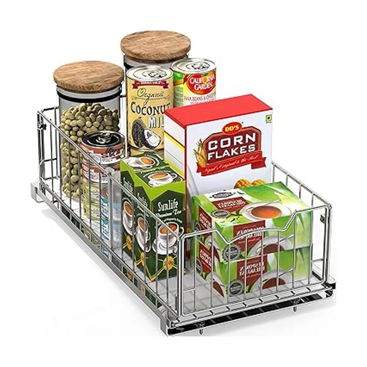 SimpleHouseware Cesta deslizante extraíble para gabinete_3