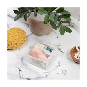 Society6 Ingrid Beddoes Beach Calm caja acrílica 4 x 4 x_3