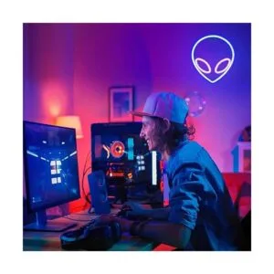 3 letreros de neón extraterrestre planet cohete luz de_6