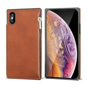 Bocasal Funda tipo cartera cruzada para iPhone Xs Max con_5