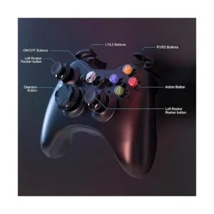 Control inalámbrico compatible con Xbox 360 2.4GHZ Gamepad_3