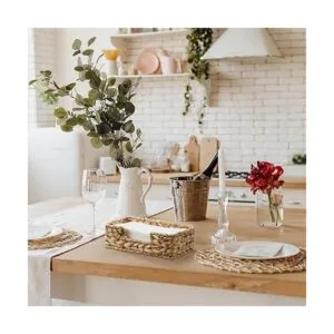 2 servilletas de jacinto de agua cestas de mimbre_5