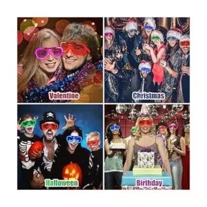 Paquete de 25 lentes LED de 5 colores neón que brillan en_4