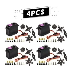 DaFuRui Paquete de 4 servomotores MG996R motor digital_5
