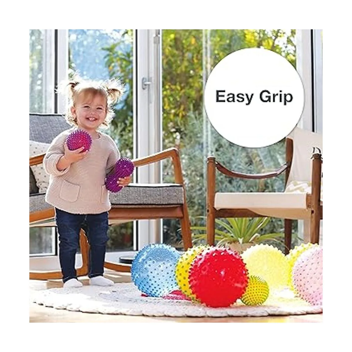 Edushape Bolas sensoriales para bebé bolas de bebé de 4_4