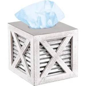 Autumn Alley Cubierta cuadrada para caja de pañuelos de_1