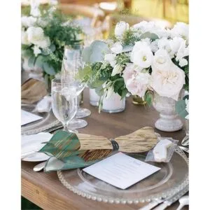 Kewadony Juego de 6 servilletas de tela verde azulado_2