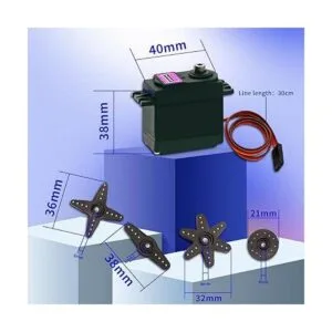 DaFuRui Paquete de 4 servomotores MG996R motor digital_3