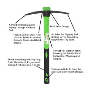 WilFiks Pick Mattock herramienta de mano resistente de 15_2