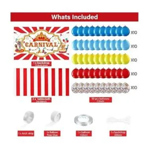 Decoración de fiesta de carnaval de circo incluye kit de_2