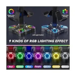 KDD Soporte para auriculares RGB para juegos soporte_2