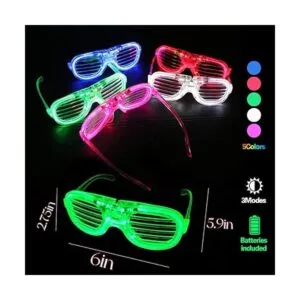 Paquete de 25 lentes LED de 5 colores neón que brillan en_3