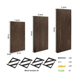 YGEOMER Estantes flotantes negro carbonizado oscuro 4_3