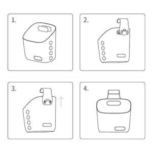 Cesta de ducha colgante de 3 piezas organizador portátil_6