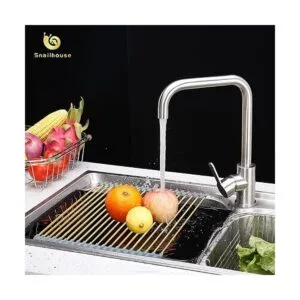 Snailhouse Escurridor de platos enrollable de acero_6