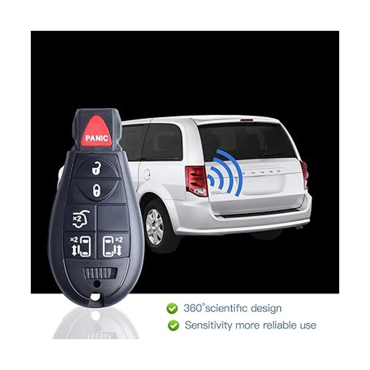 2 llaveros de repuesto para control remoto de entrada sin_6