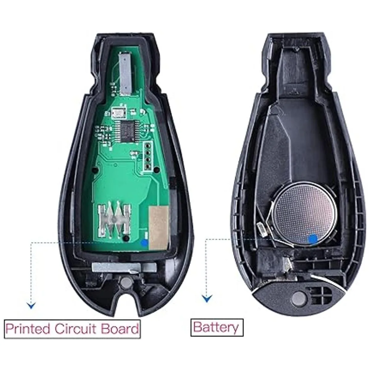 2 llaveros de repuesto para control remoto de entrada sin_4