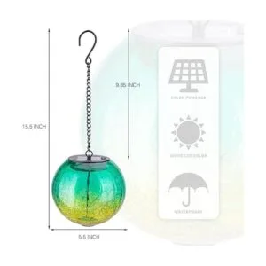 Farol solar colgante con bola de mirada solar luces de_2