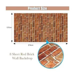 8 piezas de 4.5 x 9 pies de fondo de pared de ladrillo_2
