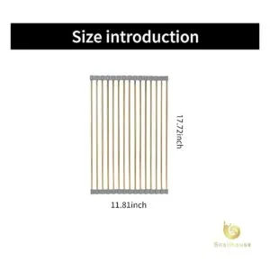 Snailhouse Escurridor de platos enrollable de acero_2