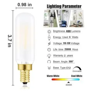 Bombilla LED E12 bombillas LED T6.5 regulables E12_2
