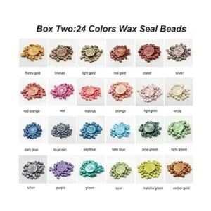 Wax Seal Stamp Kit with Gift Box48 Color 1200 Pcs Wax_3