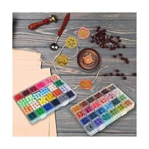 Wax Seal Stamp Kit with Gift Box48 Color 1200 Pcs Wax_7
