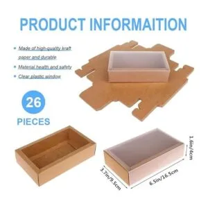 26 cajas rectangulares de papel kraft para cajones_2