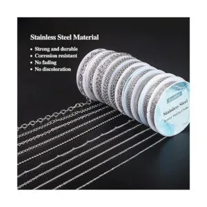 Ecoofor Cadenas de collar para hacer joyas 78.7 pies 10_4